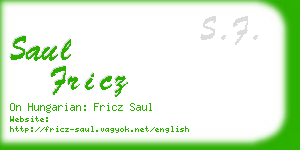 saul fricz business card